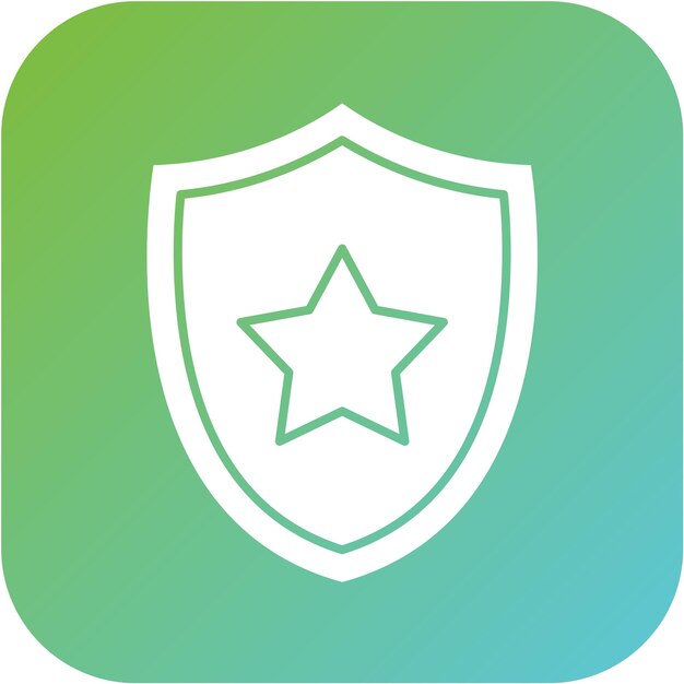 Estilo del icono del escudo de diseño vectorial