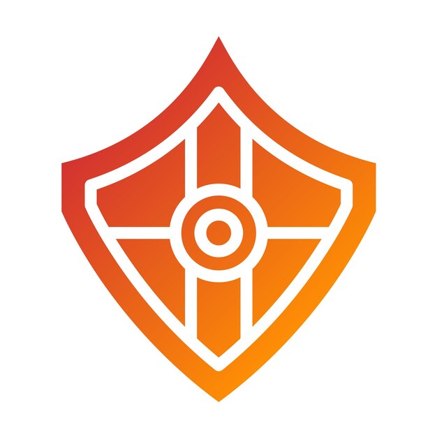 Estilo del icono del escudo de diseño vectorial