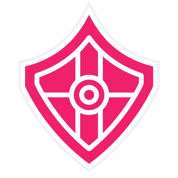Estilo del icono del escudo de diseño vectorial