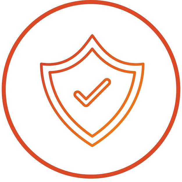 Estilo del icono del escudo de diseño vectorial