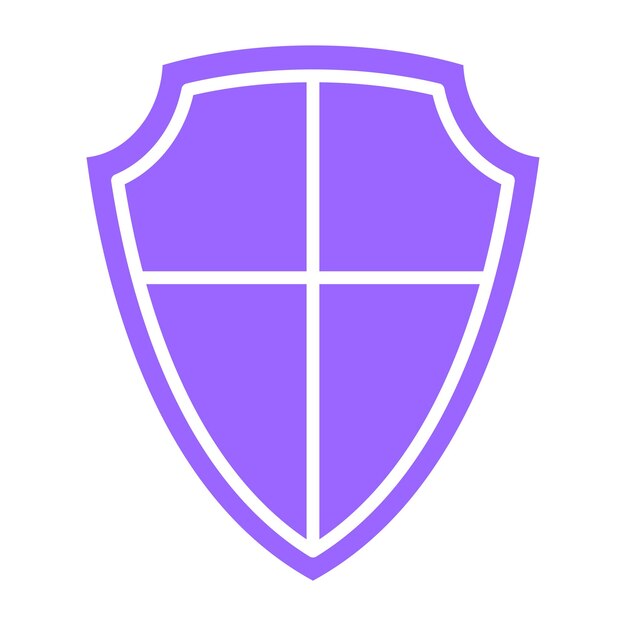Estilo del icono del escudo de diseño vectorial