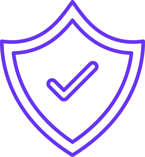 Estilo del icono del escudo de diseño vectorial