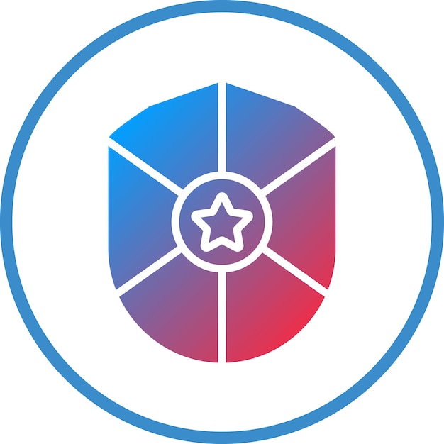 Estilo del icono del escudo de la policía