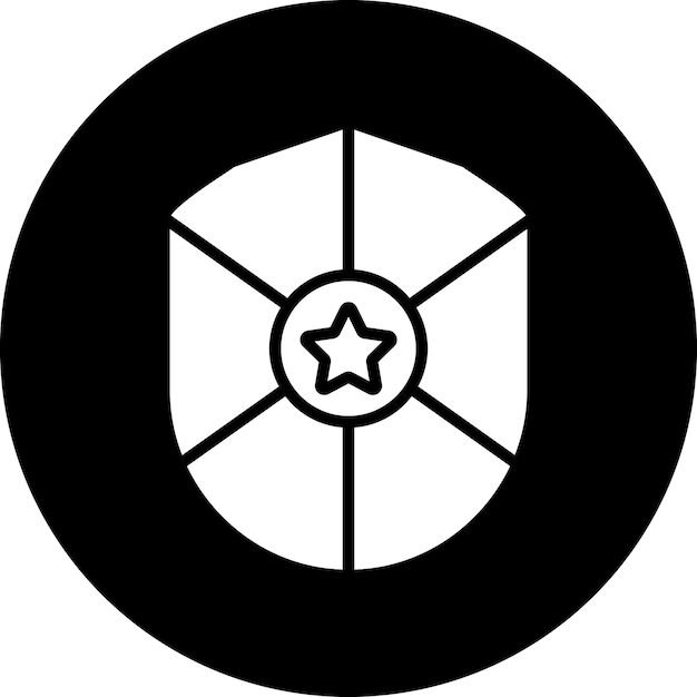 Estilo del icono del escudo de la policía