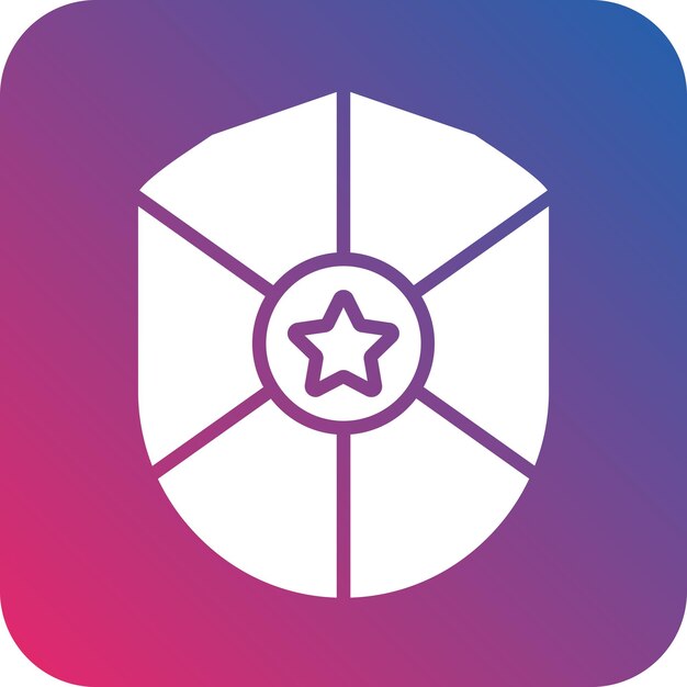 Estilo del icono del escudo de la policía