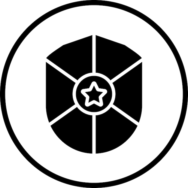 Estilo del icono del escudo de la policía