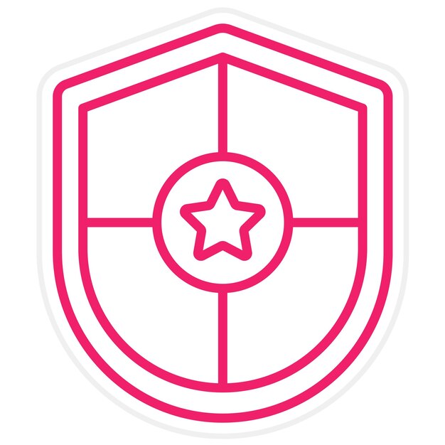 Estilo del icono del escudo de la policía