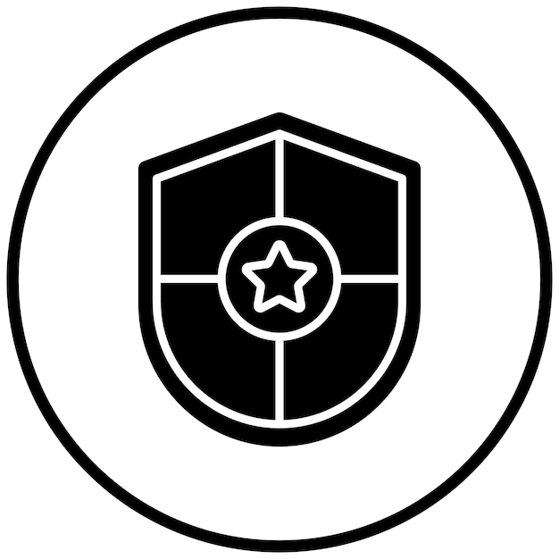 Estilo del icono del escudo de la policía