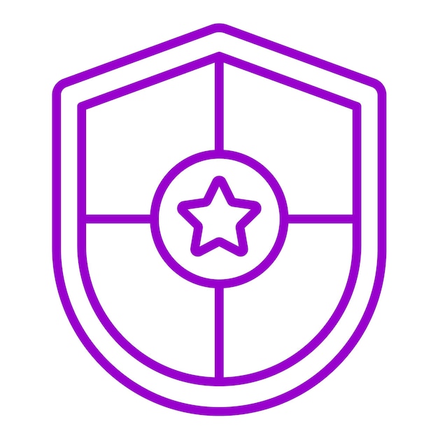 Estilo del icono del escudo de la policía