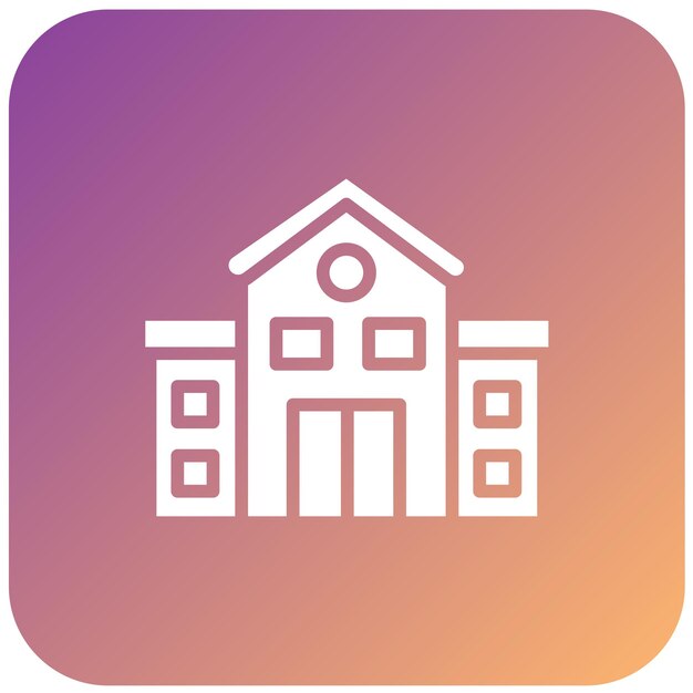 Estilo de icono de la escuela de diseño vectorial
