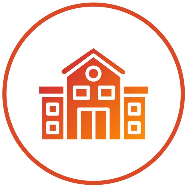 Estilo de icono de la escuela de diseño vectorial