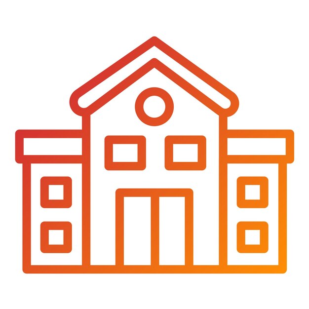 Estilo de icono de la escuela de diseño vectorial