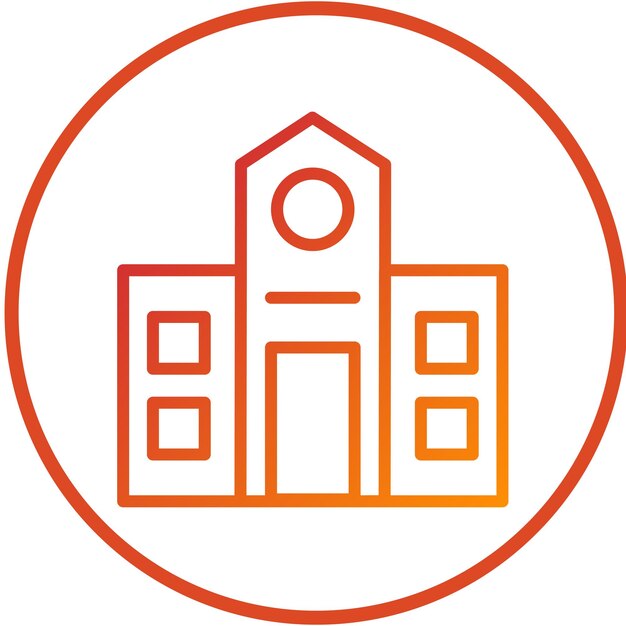 Estilo de icono de la escuela de diseño vectorial