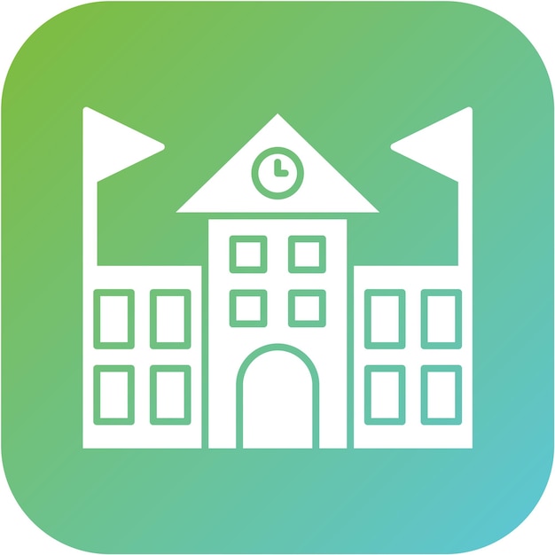 Estilo de icono de la escuela de diseño vectorial