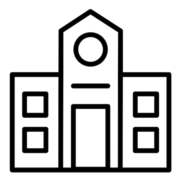 Estilo de icono de la escuela de diseño vectorial