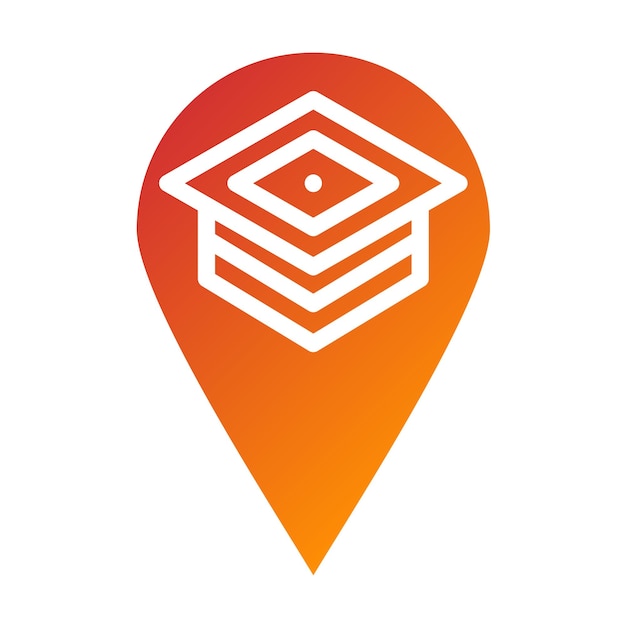 Estilo del icono de la escuela de diseño vectorial