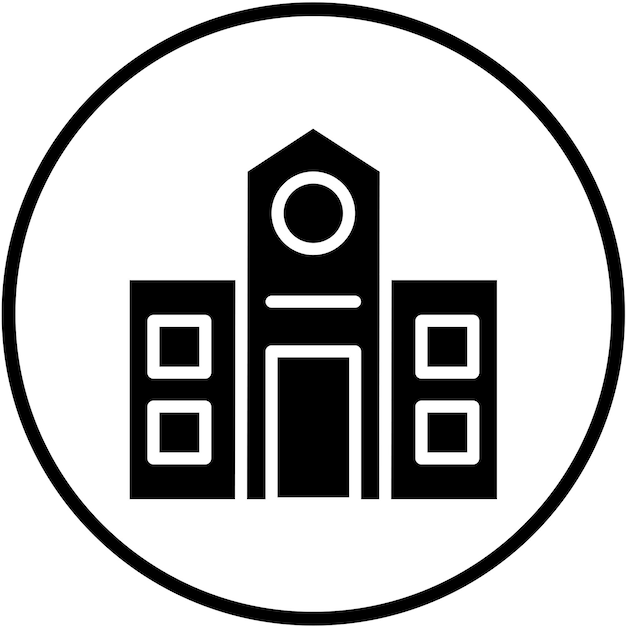 Estilo de icono de la escuela de diseño vectorial
