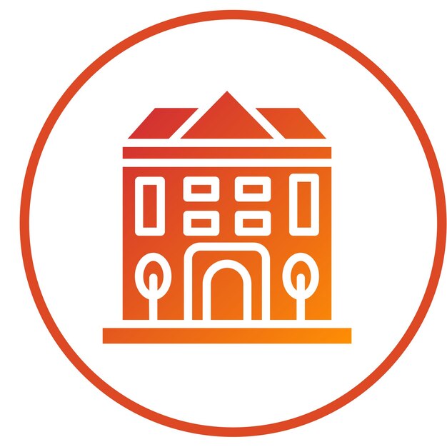 Estilo de icono de la escuela de diseño vectorial