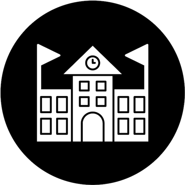 Estilo de icono de la escuela de diseño vectorial