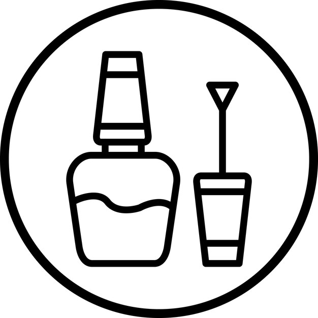 Estilo del icono del esmalte de uñas