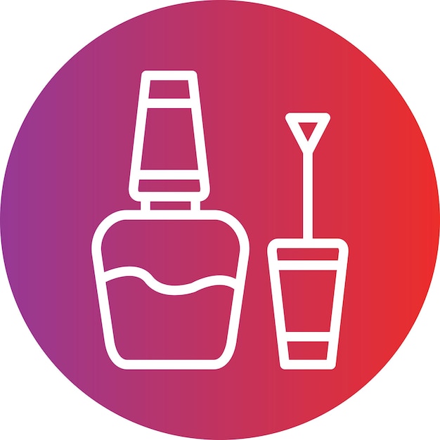 Estilo del icono del esmalte de uñas