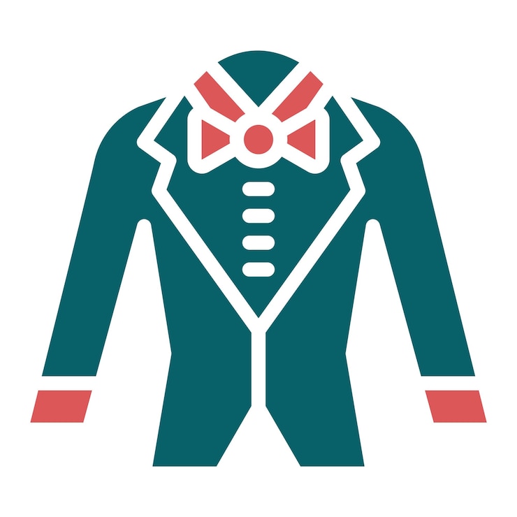 Vector estilo del icono del esmoquin
