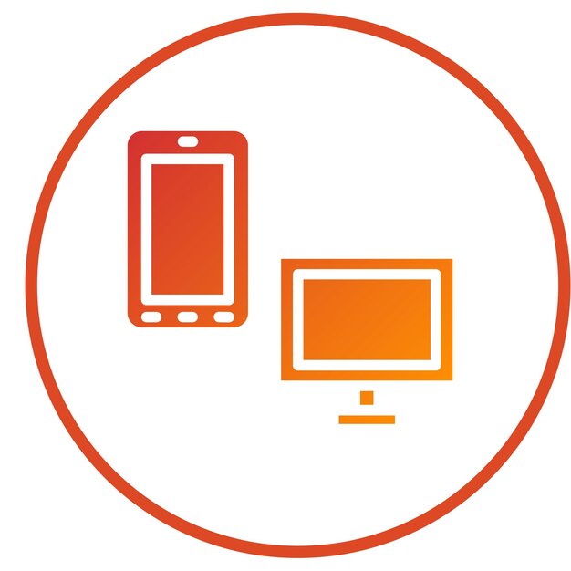 Estilo de icono de espacio de trabajo digital de diseño vectorial