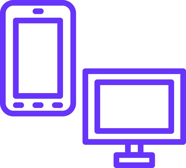 Estilo de icono de espacio de trabajo digital de diseño vectorial