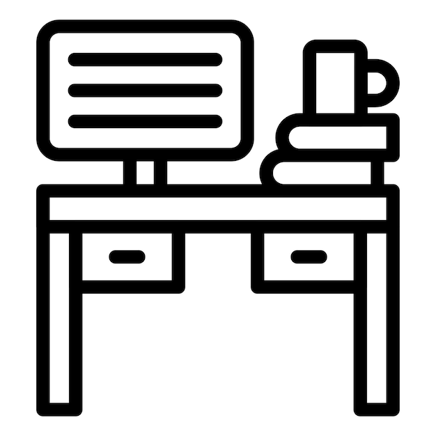 Estilo del icono del espacio de trabajo de diseño vectorial