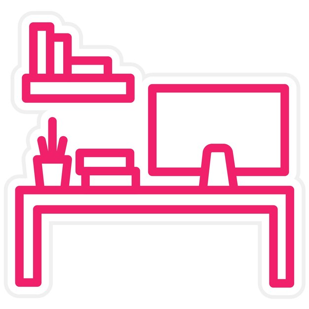 Estilo del icono del espacio de trabajo de diseño vectorial