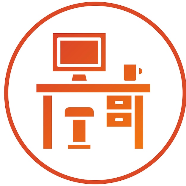 Estilo del icono del espacio de trabajo de diseño vectorial