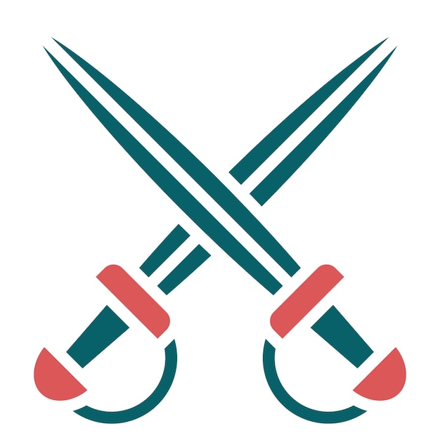 Estilo del icono de las espadas