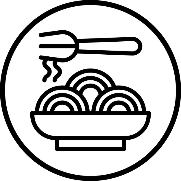 Estilo del icono del espagueti