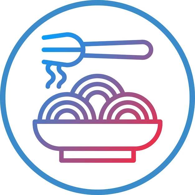 Estilo del icono del espagueti