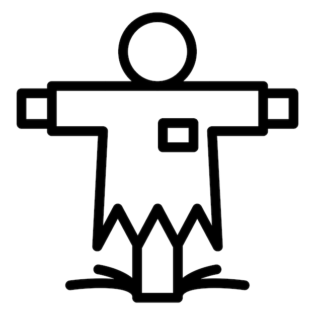 Estilo del icono del espantapájaros