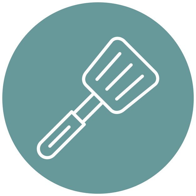 Estilo del icono de la espátula de diseño vectorial