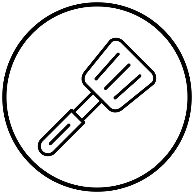 Estilo del icono de la espátula de diseño vectorial