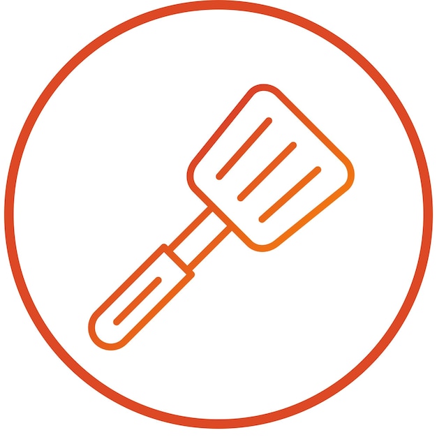 Estilo del icono de la espátula de diseño vectorial