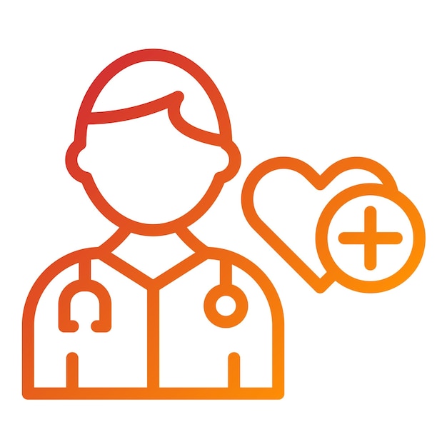 Estilo del icono del especialista en salud de diseño vectorial