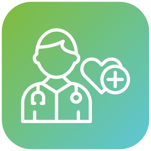 Estilo del icono del especialista en salud de diseño vectorial
