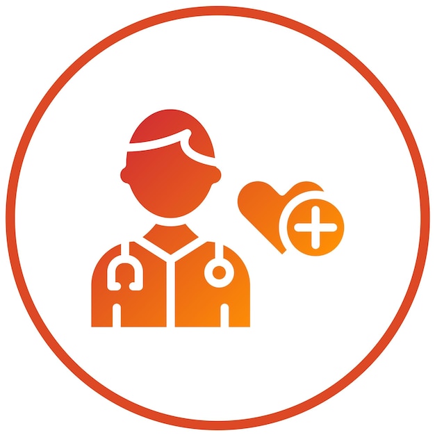 Estilo del icono del especialista en salud de diseño vectorial