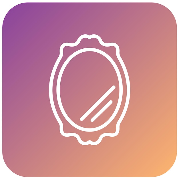 Estilo del icono del espejo de diseño vectorial