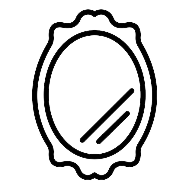 Estilo del icono del espejo de diseño vectorial