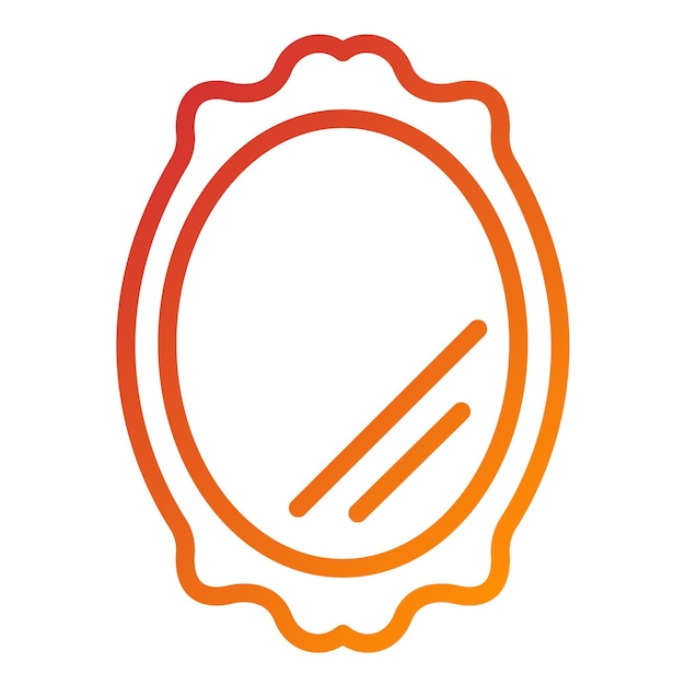 Estilo del icono del espejo de diseño vectorial