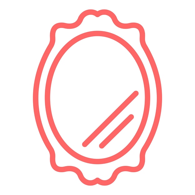 Estilo del icono del espejo de diseño vectorial
