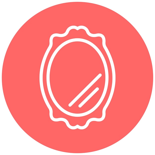Estilo del icono del espejo de diseño vectorial