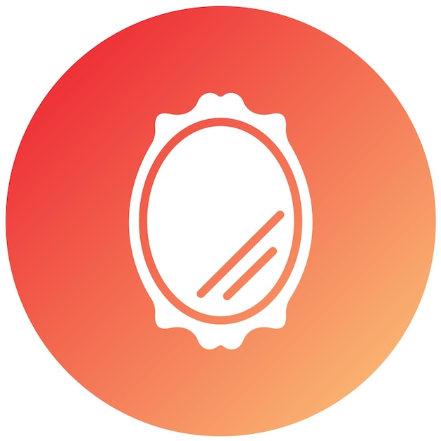 Estilo del icono del espejo de diseño vectorial
