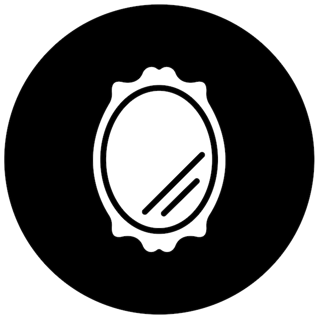 Estilo del icono del espejo de diseño vectorial