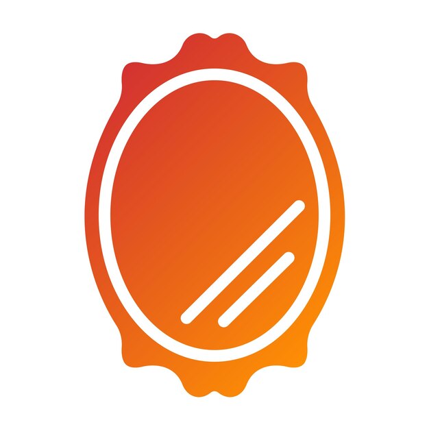 Estilo del icono del espejo de diseño vectorial