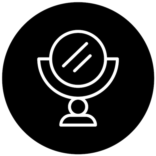 Estilo del icono del espejo de diseño vectorial